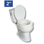 Élevation de toilette 2" avec charnière - Allongé
