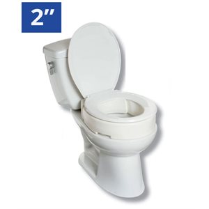 Élevation de toilette 2" avec charnière - Allongé