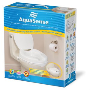 "Siège de toilette surélevé AquaSense 2"" - Avec Couvercle"