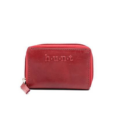 Hunt, Porte-cartes en Cuir, RFID, Rouge